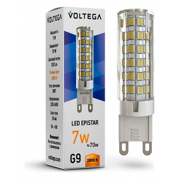 Лампа светодиодная Voltega 703 VG9-K1G9warm7W Voltega